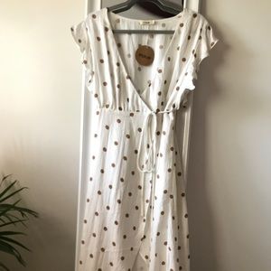 Polka dot cotton maxi dress